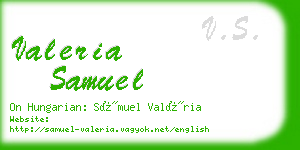 valeria samuel business card